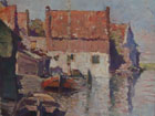 Reflets des maisons dans l'eau, 1900